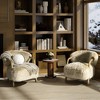 Rustic Accent Arm Chair with Premium Sheepskin Upholstery and Ergonomic Design for Living Room - 2 of 4