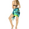 LA LEELA Women's Swimsuit Cover-Up Beach Bikinis Sarongs Coverups Wraps Skirt Beachwear Summer Swim Cover Ups for Women One Size Blue,Tree - 3 of 4