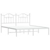 vidaXL Metal Bed Frame with Headboard White 72 in.x83.9 in. California King - 4 of 4