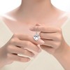 "Chic White Gold Plated Heart Shaped Pendant with Bow Tie Design – A Stylish and Elegant Accessory" - 3 of 4