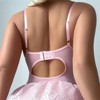 Clotth Women's Lace Up Corset Bodysuit - Underwire Lingerie Set, Cute Babydoll Lingerie with Garter Belt, Thong & Bow Tie - 2 of 4