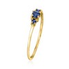 Pure Collection by Ross-Simons 0.10 ct. t.w. Sapphire 3-Stone Ring in 14kt Yellow Gold - 3 of 4