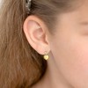 Girls' Heart Dangle CZ Screw Back 14k Gold Earrings - In Season Jewelry - 3 of 4
