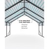 Metal Carport, Heavy Duty Carport with Steel Roof, Reinforced Frame, Outdoor Garage Car Shelter Shade for 2 Cars, Boats and Truck - 4 of 4