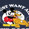 Boys' - Disney - Mickey Pluto Just Want All Dogs Long Sleeve Graphic T-Shirt - 2 of 4