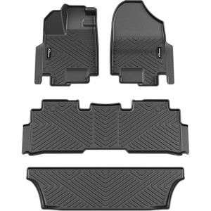 Floor Mats for 2018-2025 Honda Odyssey Floor Mats, TPE All Weather Custom Fit 1st 2nd and 3rd Row Floor Liner, Black - 1 of 4