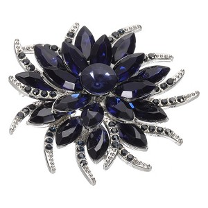 Unique Bargains Women's Rhinestone Flower Brooch Pin - 1 of 4