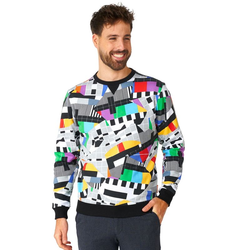OppoSuits Men's Sweater - Testival - Multicolor, 1 of 7