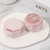 Unique Bargains Velvet Octagon Wedding Proposal Engagement 2 Slot Jewelry Storage Ring Box - 4 of 4