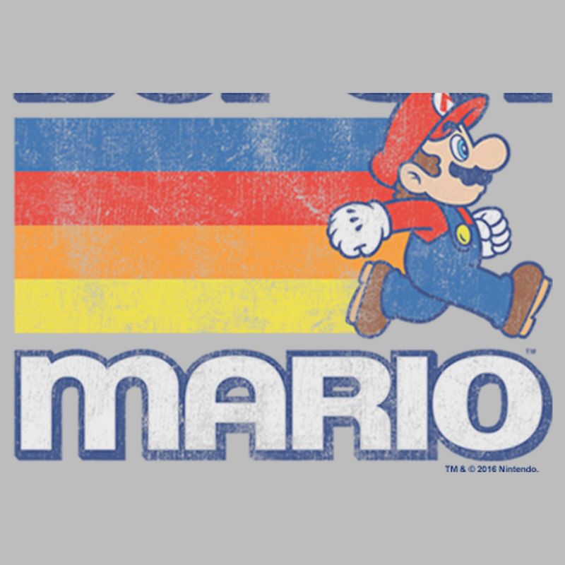 Men's Nintendo Super Mario Rainbow Stripes T-Shirt, 2 of 6