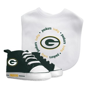 Baby Fanatic 2 Piece Bid and Shoes - NFL Green Bay Packers - White Unisex Infant Apparel - 1 of 3