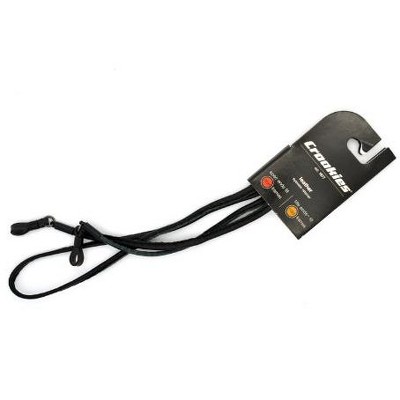 Croakies Sewn Leather Eyewear Retainer, Black, Spec Ends, 24" x 1/2"|Made in the USA and Imported|85% Leather/ 10% Rubber/ 5% Metal|24 inches long