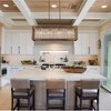 LLHZSY 6-Light Antique Brown Farmhouse Linear Ceiling Chandelier with Crystal Shade - 37" W x 11" D x 22" H - 3 of 4