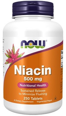 Niacin 500mg by Now Foods  -  250 Tablet