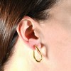 Pompeii3 14k Yellow Gold 3mm Twirl Designer Hoops Women's Earrings 1" Tall 1.15grams - 4 of 4