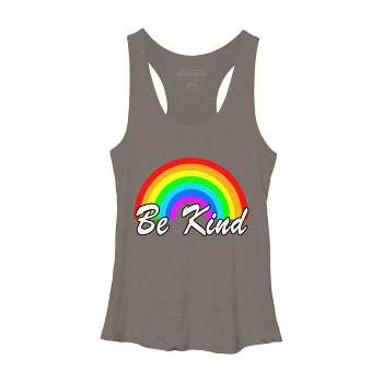 Adult Design By Humans Be Kind Autism Awareness Rainbow Choose Kindness By Racerback Tank Top