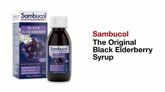 Sambucol Black Elderberry Vegan Immune Support Syrup - 4 fl oz, 2 of 11, play video