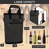 OPUX Two Bottle Wine Bag Carrier Tote, Insulated Leakproof Cooler Travel BYOB Picnic, Gift Men Women Birthday Christmas - 4 of 4