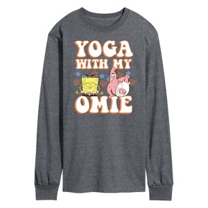Men's - SpongeBob SquarePants - Yoga With My Omie Long Sleeve Graphic T-Shirt - 1 of 4