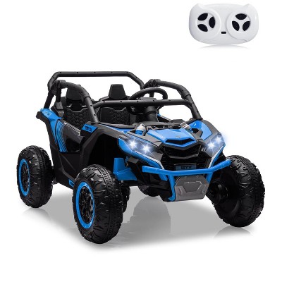 24V Kids 2-Seater Off-Road UTV: 4WD Electric Ride-On Car with Remote Control, 3 Speeds, LED Lights & Music – Adventure-Ready for Ages 3+