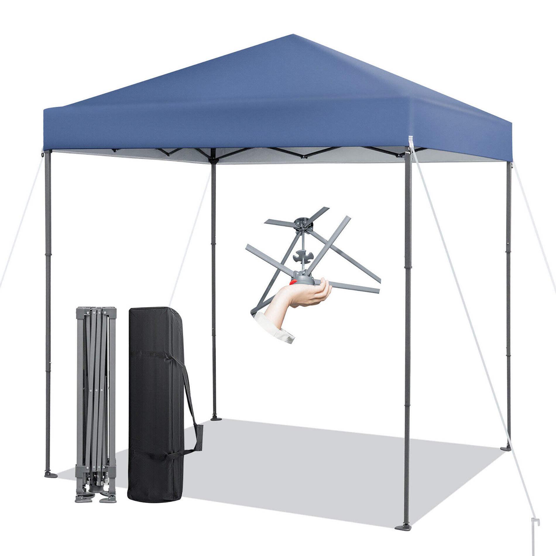 Tangkula Patio 6.6 x 6.6ft Outdoor Pop-up Canopy Tent UPF 50+ Portable Sun Shelter