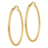 Black Bow Jewelry 2mm, 14k Yellow Gold Square Tube Round Hoop Earrings, 50mm (1 7/8 In) - 2 of 4