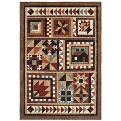 Oriental Weavers Woodlands 9596A Brown/ Multi Indoor Area Rug - 1'10" x 3'