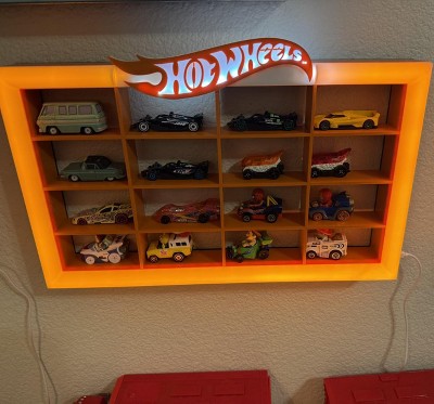 Hot Wheels Retro Light Up Kids' Wall Car Storage Orange - Hot Wheels by  Pillowfort : Target