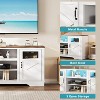 LED TV Stand for 65/60/55 Inch TV, Entertainment Center With Storage Cabinets and Barn Doors, Modern Media Console Table With Open Shelves - 3 of 4