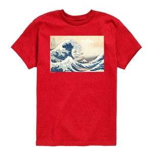 Boys' - Peanuts - Snoopy Great Wave Short Sleeve Graphic T-Shirt - 1 of 4