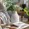 LuxenHome White Ceramic Jug Round Vase - 2 of 4