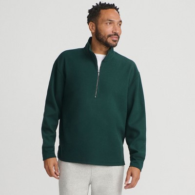 Lands' End Men's Textured Fleece Half Zip