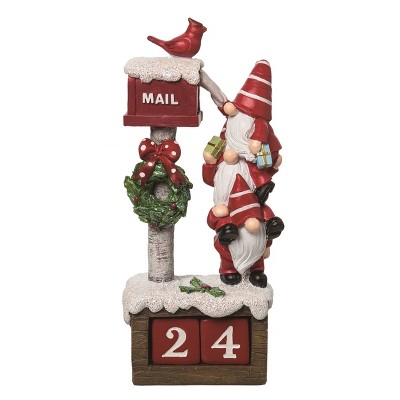 Transpac Resin 8.5 in. Multicolor Christmas Gnome Countdown Set of 3