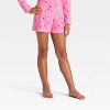 Girls' 2pc Long Sleeve Christmas Waffle Knit Pajama Set - Cat & Jack™ Pink - 4 of 4