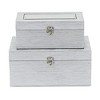 Cheung's Fidela Set of 2 Silver Vinyl Boxes - 3 of 4