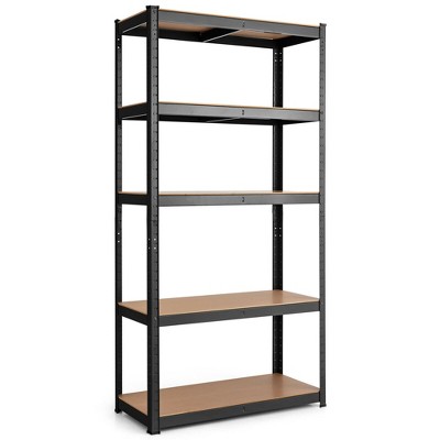 Tangkula 30"x60" Adjust 5 Level Garage Tool Shelf Storage 2000lbs Capacity Black