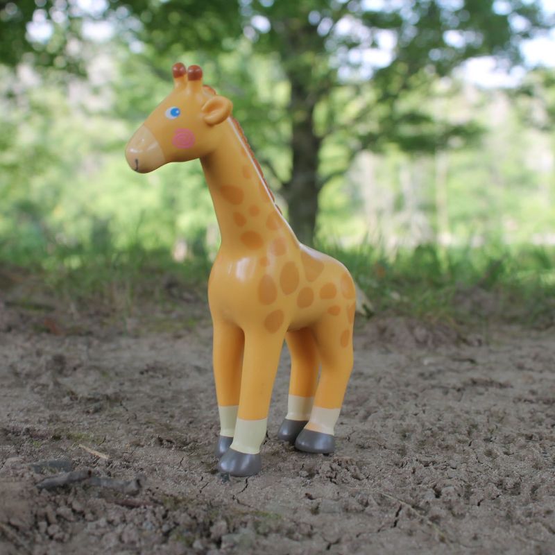HABA Little Friends Giraffe - 6.75" Chunky Plastic Zoo Animal Toy Figure, 3 of 13