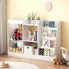 KTMBDW Kids Bookshelf and Toy Storage, 3-Tier Book Shelf with Stuffed Animal Storage, Toddler Montessori Bookshelf for Nursery, Playroom, White - 3 of 4