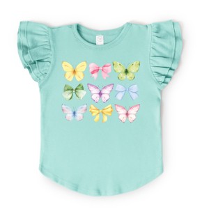 The Juniper Shop Butterflies Coquette Flutter Sleeve Tee - 1 of 4