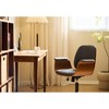Nordlys Wood and Corduroy Adjustable Office Chair Modern Design Style Upholstery Bedroom - 2 of 4