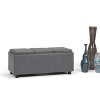 CAVINAS Faux Leather Storage Ottoman Bench,Upholstered Ottoman with 3 Flip Over Serving Trays for Living Room,Bedroom - 2 of 4