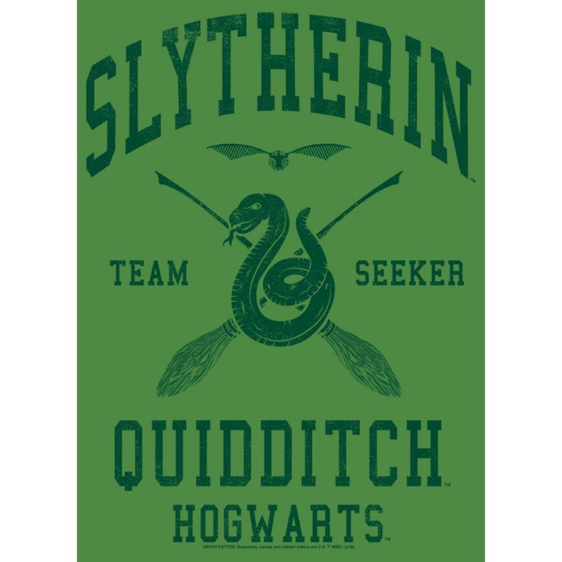 Men's Harry Potter Slytherin Quidditch Team Seeker T-Shirt, 2 of 5