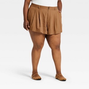 Women's High-Rise Pleated Fashion Shorts - Universal Thread™ - 1 of 3
