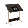 Standing  Computer Desk with Wheels ，Height Adjustable，Mobile Computer Table Sit Stand Up for Work Office Home - 2 of 4