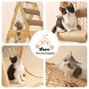 6-in-1 Deluxe Cat Tree Tower with Multi-Level House, Hammock, Jumping Platform, Scratching Post, Climbing Net - Real Branch Wood - 3 of 4