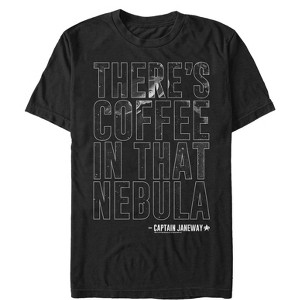 Men's Star Trek: Voyager Janeway There's Coffee In That Nebula T-Shirt - 1 of 4