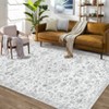 Vintage Washable Floral Print Living Room Rugs, Low Pile Non Slip Floor Carpet for Bedroom Dining Room - 2 of 4