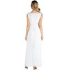 24seven Comfort Apparel V Neck Sleeveless Maternity Maxi Dress with Belt - 3 of 4