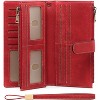 FATMOON Womens Wallets,Large Capacity Credit Card Holder RFID,Wallet Women Double Zipper Pocket Leather Bifold Ladies Wristlet Clutch Wallet - 2 of 4