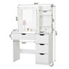 Makeup Vanity with 12 Bulbs, Charging Station, Storage Shelf - 3 of 4